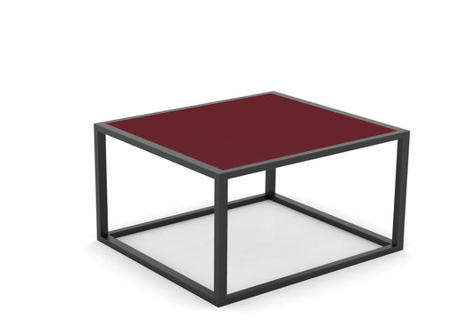 Tavolino Swan con Top Rosso 80x60x40 cm