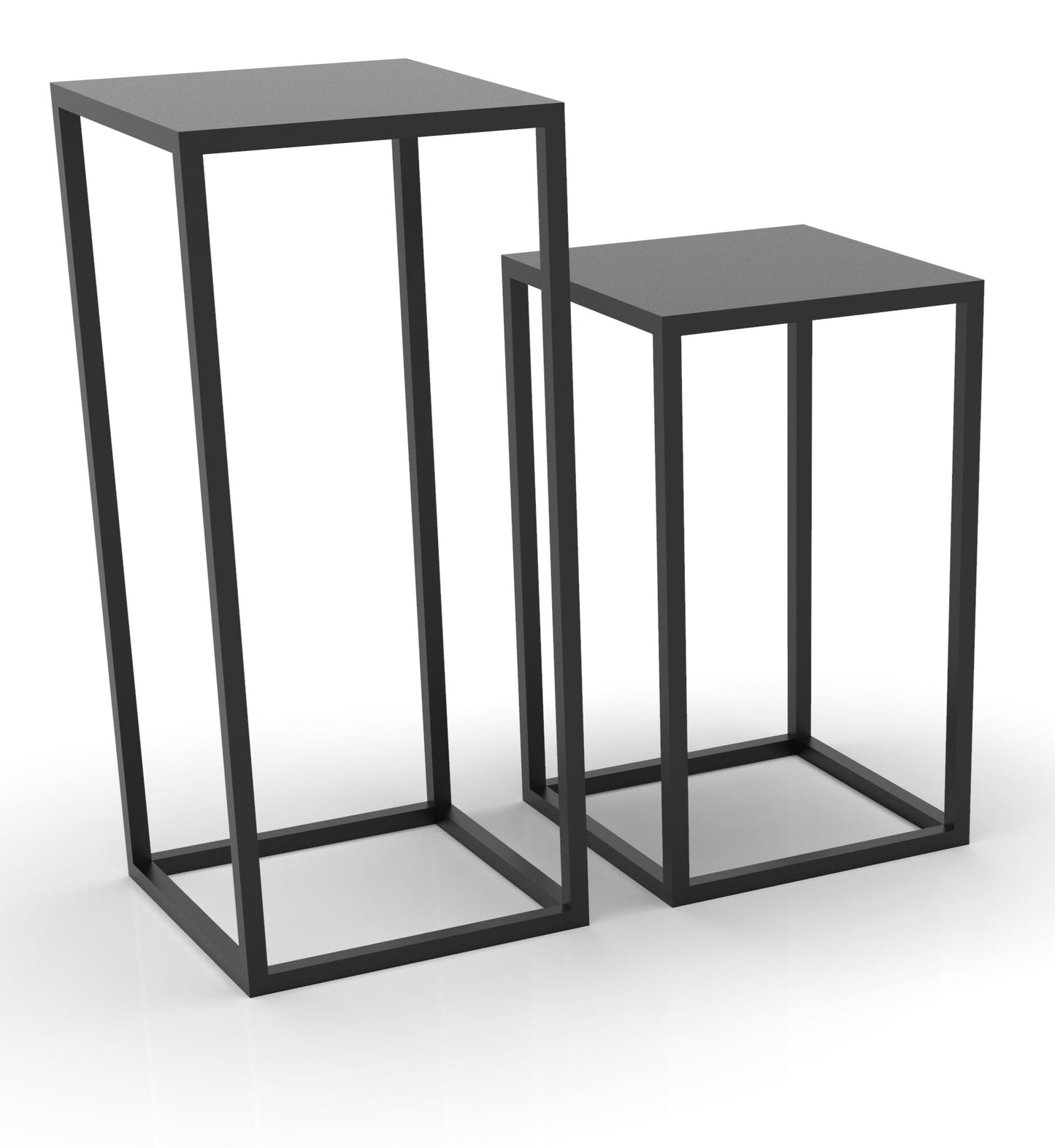 Tavolino Basso Swan con Top Nero 36x36x60 cm