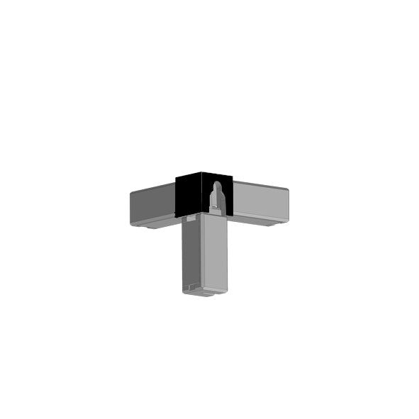Giunto 15x15 a 3 vie per aggancio a muro destro