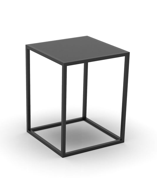 Tavolino Basso Flamingo con Top Nero 35x35x45 cm