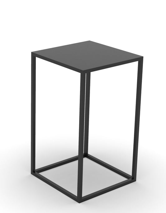 Tavolino Alto Flamingo con Top nero 35x35x60 cm