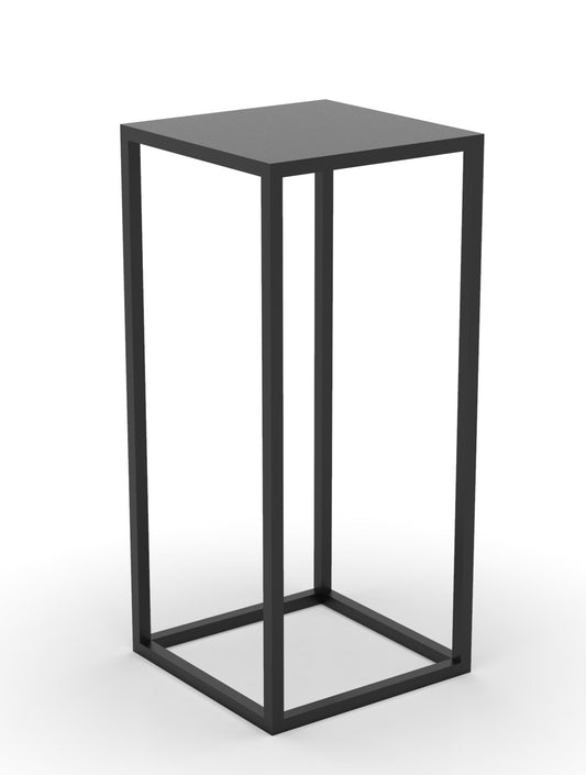 Tavolino Alto Swan con Top Nero 36x36x68 cm