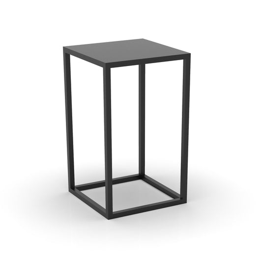 Tavolino Basso Swan con Top Nero 36x36x60 cm