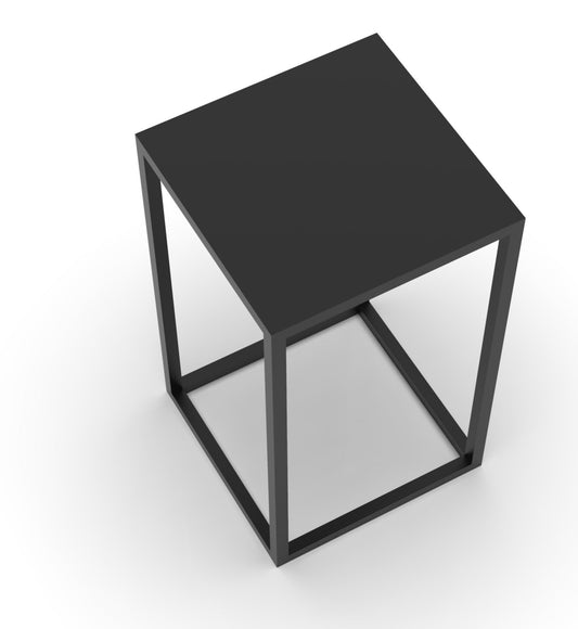 Tavolino Basso Swan con Top Nero 36x36x60 cm