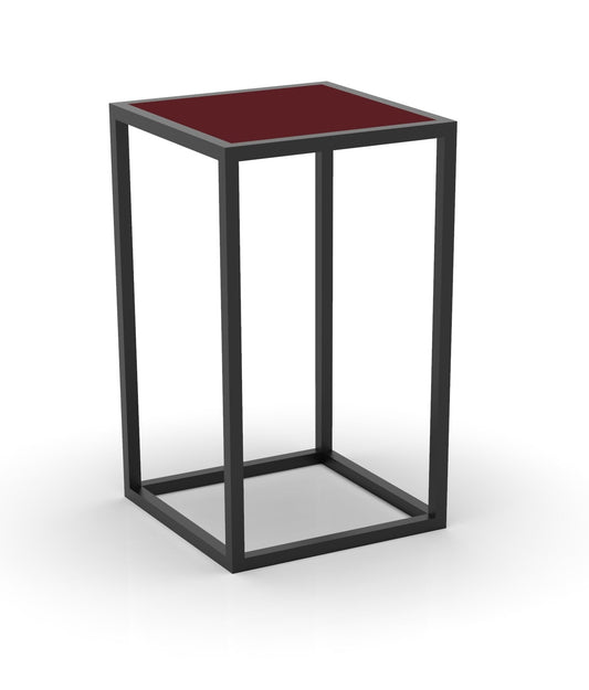 Tavolino Basso Swan con Top Rosso 36x36x60 cm